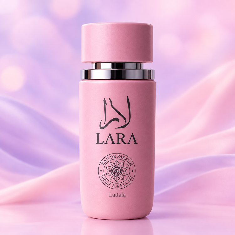 ادوپرفیوم زنانه لطافه مدل لارا با رایحه معتدل حجم 1۰۰ میل