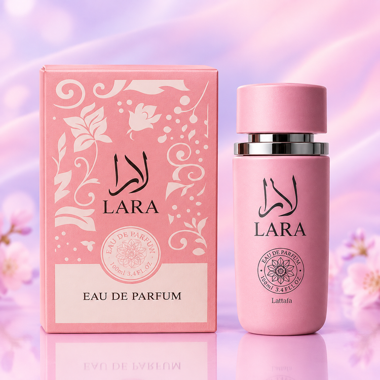 ادوپرفیوم زنانه لطافه مدل لارا با رایحه معتدل حجم 1۰۰ میل