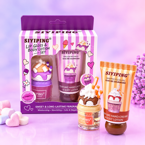 ست کادویی فانتزی SIYIPING؛ برق لب و لوسیون بدن